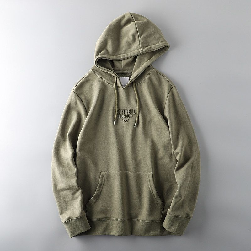 American Style Spring and Autumn Hooded Sweater Light Green M