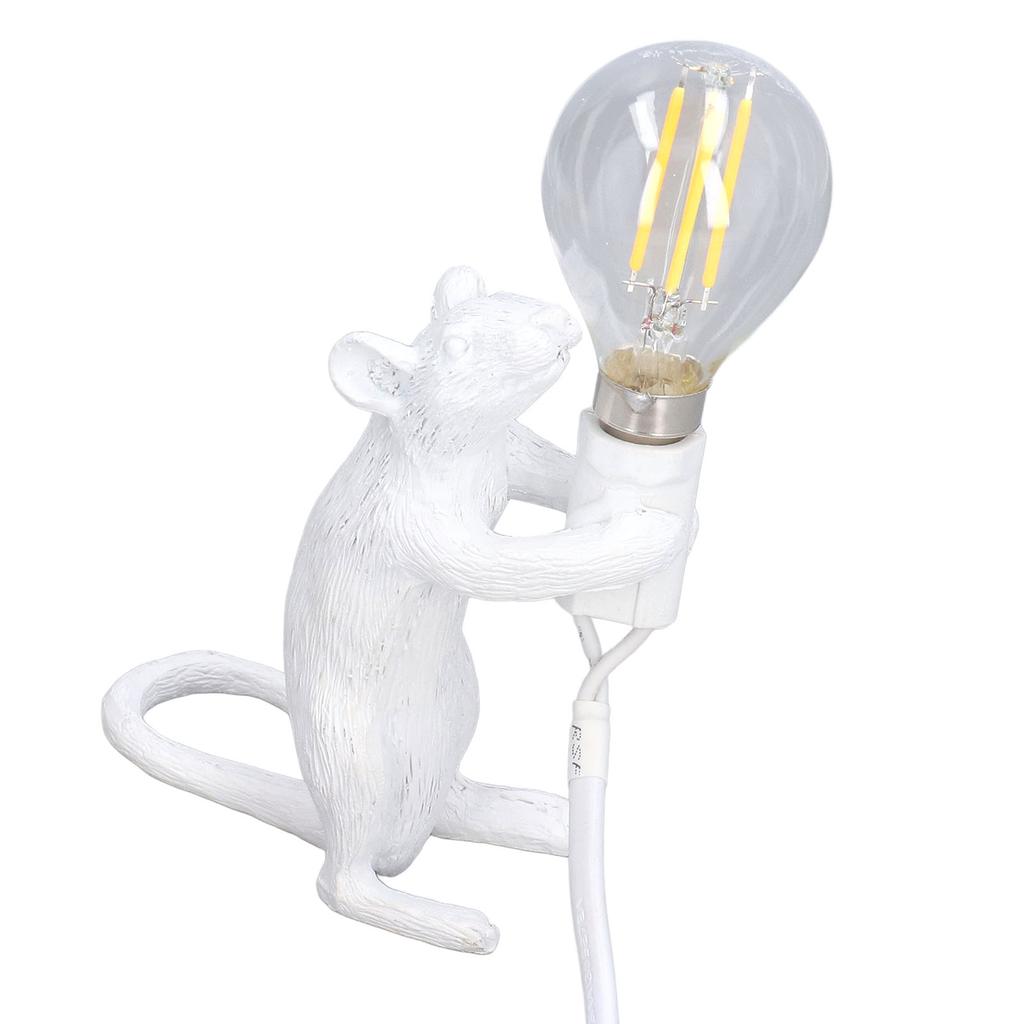 Animal Lamp Soft Lighting Simple Operation Lifelike Image Modern Resin Mouse Lamp for Home Cafe