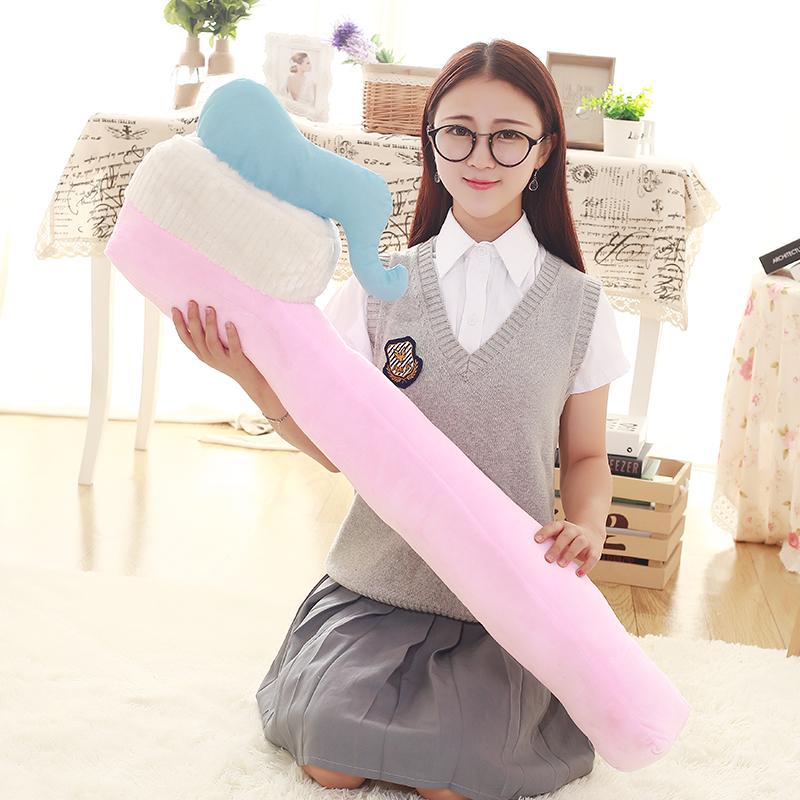 90CM Nový plyšový polštářek ve tvaru zubního kartáčku pro miminka a děti, vánoční dárek