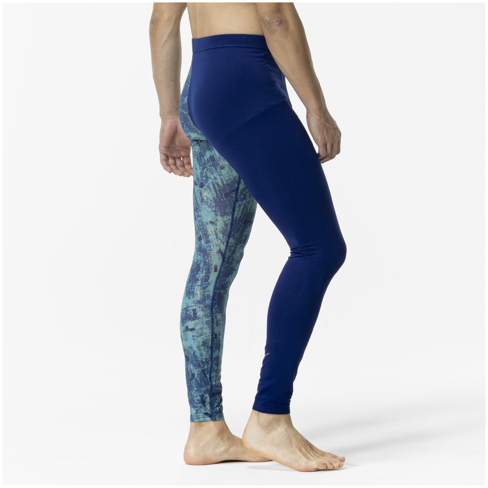 Mizuno Graphic Long Size Pastel Navy Baseball/Softball Fleece-Lined Tights, Small,