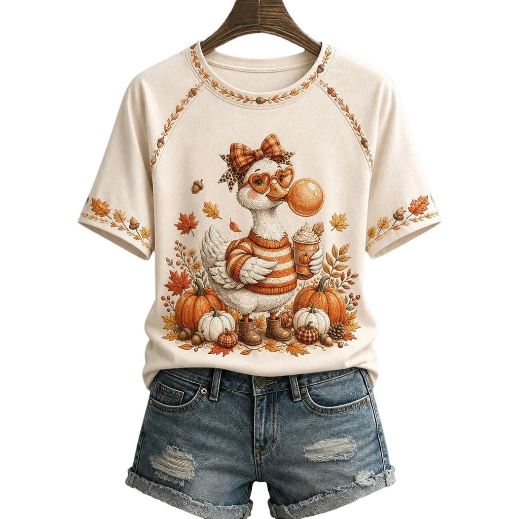Women's Fashion Casual Short Sleeve T-Shirt for Everyday Wear - Comfortable Cotton Top