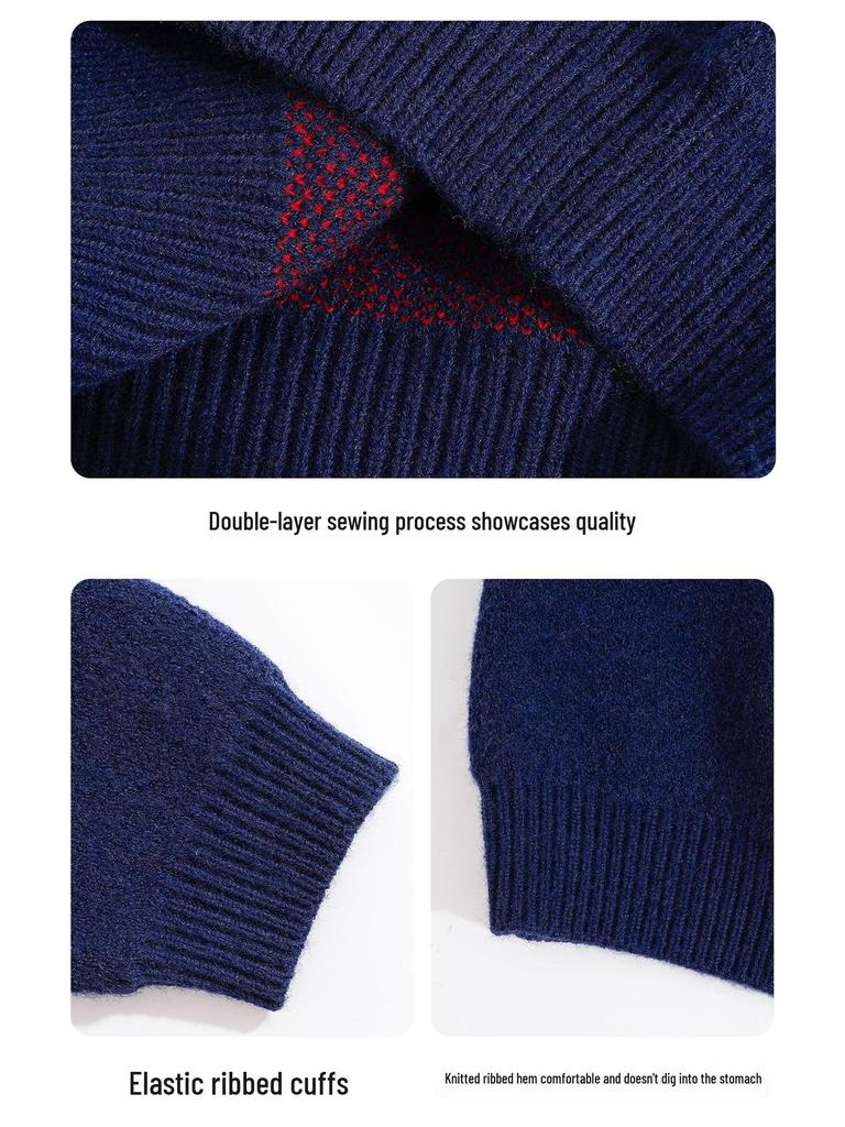 Girls' Heart Jacquard Sweater & Skirt Set - 2025 New Kids' Cozy Knitted Style
