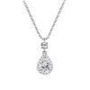 Elegant Zircon Water Drop Necklace: Women's Luxury Clavicle Chain Pendant with High-End Design