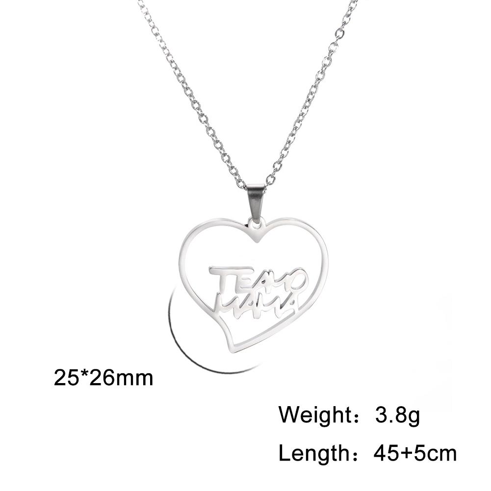 Lemegeton Mama Letter Necklace For Women Super Papa Mom Dad Pendant Stainless Steel Chain Choker Necklace Jewelry Mother's Day