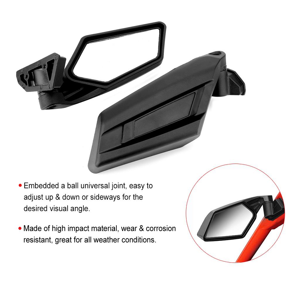 UTV Modified Shock Proof Rearview Mirror Adjustable Side Mirrors for Can Am Maverick X3 17 18