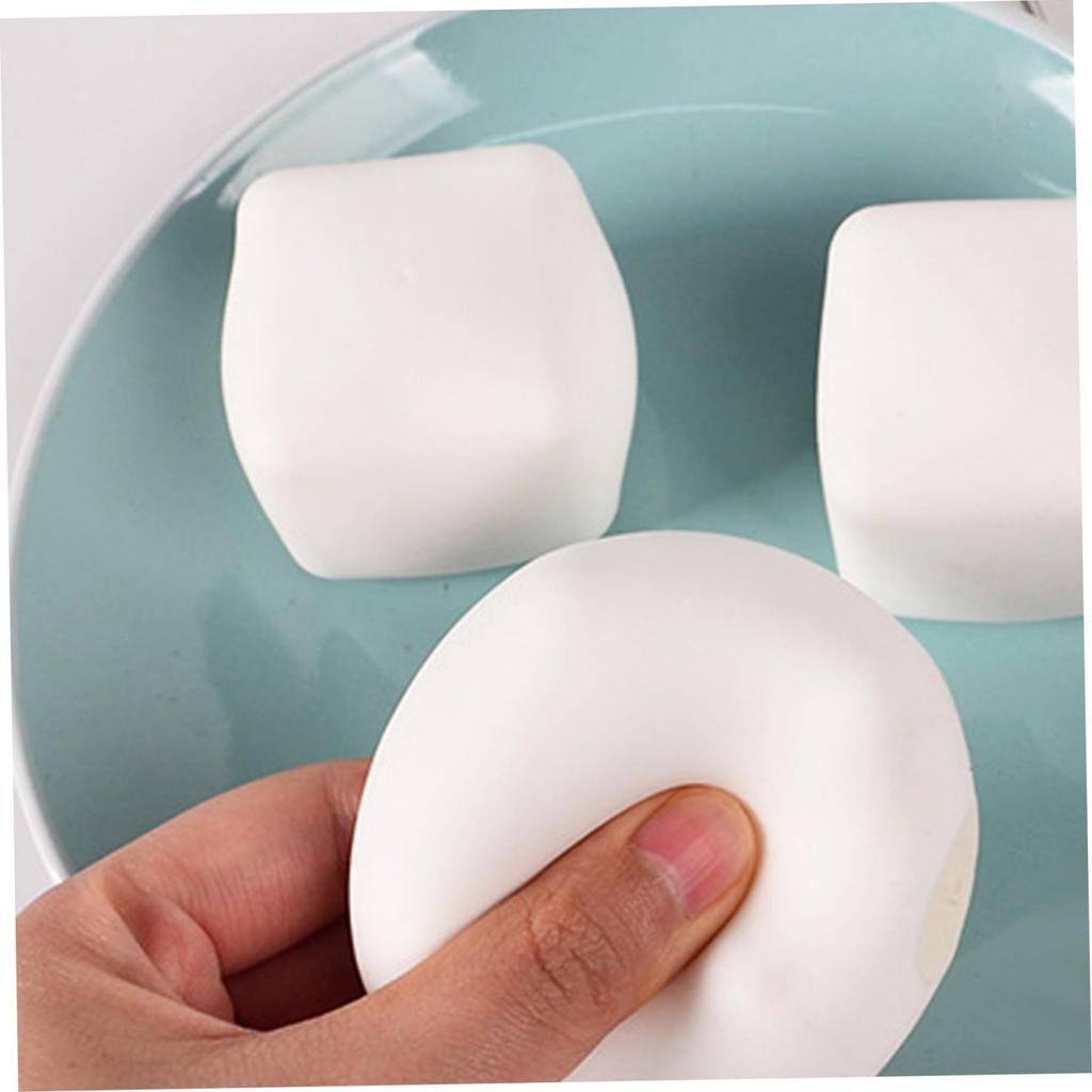 Squishy Milk White Tofu Squeeze Toy Cute White Square Sensory Stress Relief Fidget Toys Dough Ball Gifts For Adults Best Gift