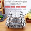 5Pcs Stackable Stainless Steel Steaming Rack Thickened Food Steaming Tray  Steaming Bread