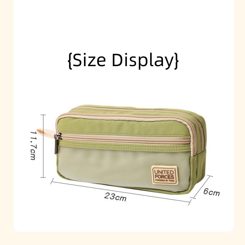 Pencil Case Large Capacity Pencil Pouch 3 Layers Zipper Pen Bag Office Stationery Organizer Simple Sturdy Transparent Pencil Bag