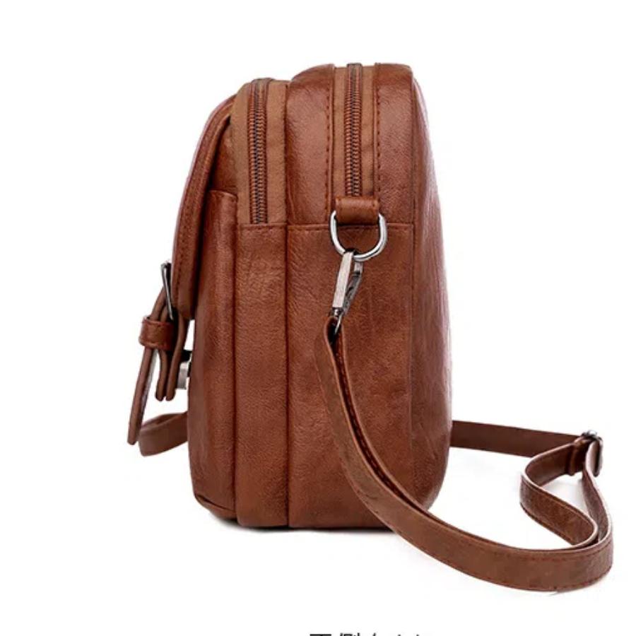 Vintage Women's Bag Versatile Practical Shoulder Bag Double Layer Large Capacity Women Crossbody Messenger Bags