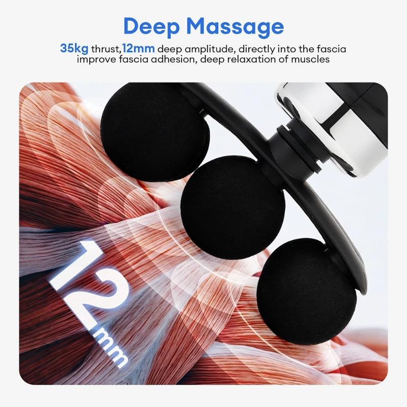2026 New Smart Handhel Fascia Gun High Frequency Vibration Body Massage Gun Neck Shoulder Waist Back Handle Massager Fascia Masajeador
