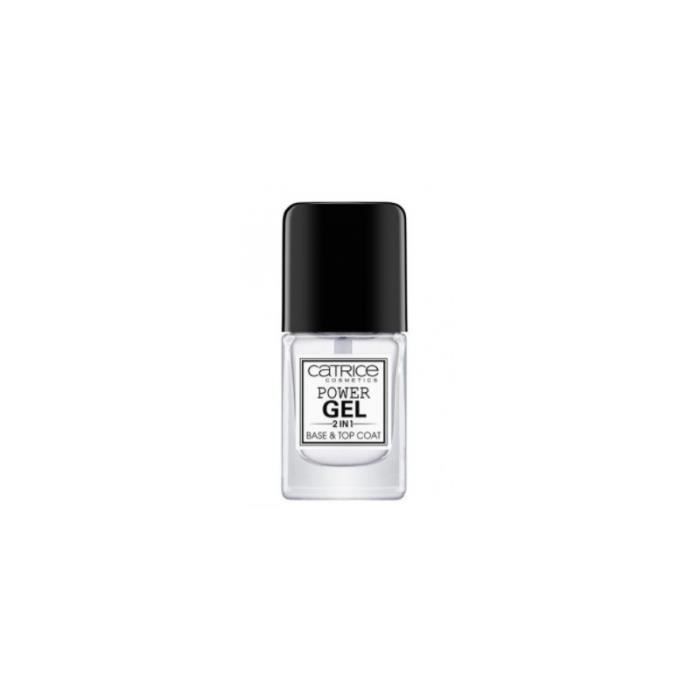 Base gel 2 en 1 - Catrice - Utilisée comme base et top coat - Finition gel brillante