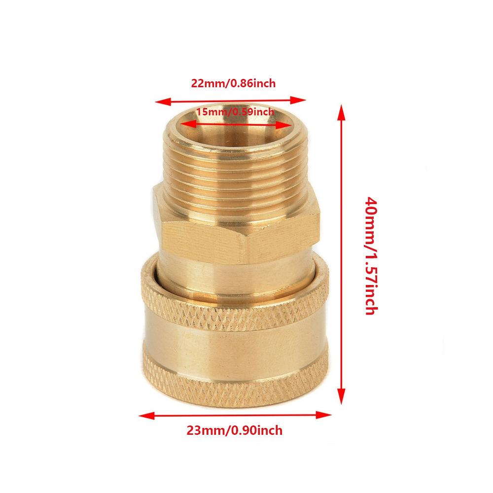 1pcs 1/4 inch High-Pressure Washer Quick Connect Coupler High-Pressure Washer Adapter Connection Accessory (1/4 Internal and External Thread)