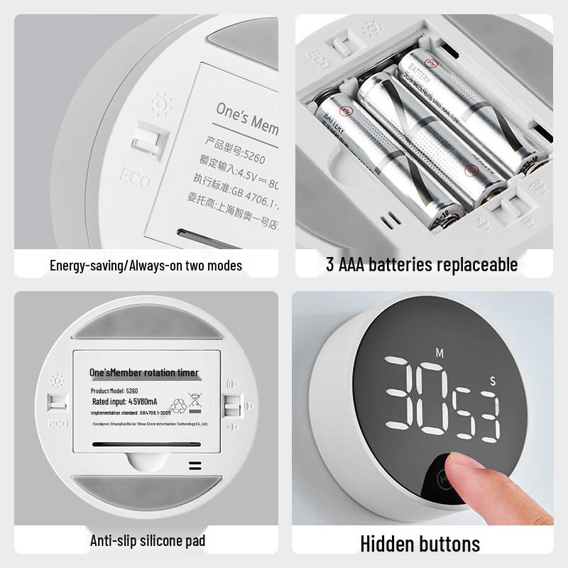 Roterende Magnetisk Digital Kjøkkentimer