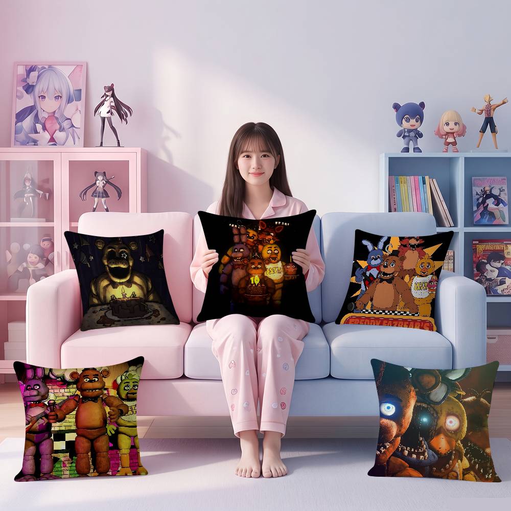 Personalized Pillow Dust Cover Bedroom Kids Party Decoration Pillowcase Birthday Gift Fnaf Anime Five-nights-At-Freddys