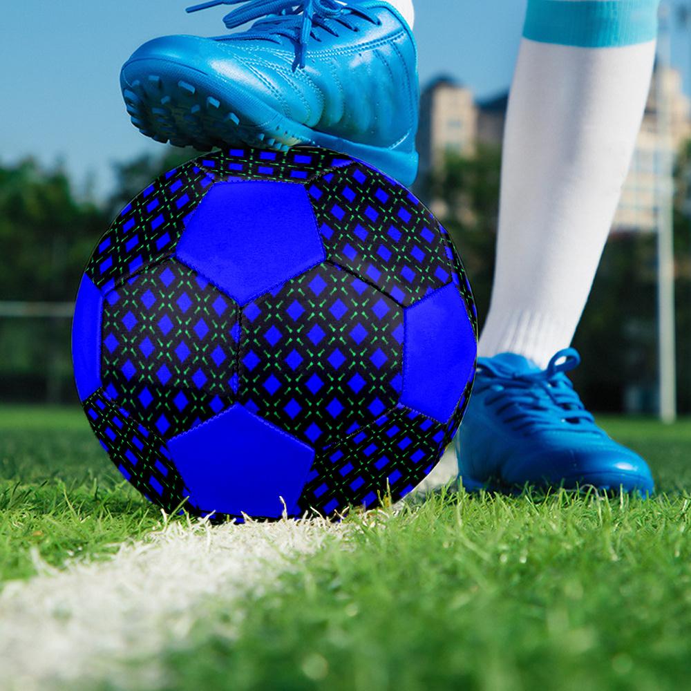 1pc Blue Diamonds Durable Soccer Ball/Football, Size 5, Perfect for Training, Entertainment And Competition,Gift Yy26060695