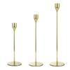 3/6Pcs/Set Vintage Tall Metal Candlestick Pillar Taper Candle Holder Home Living Room Christmas Wedding Party Candle Stand Dining Table Centerpiece