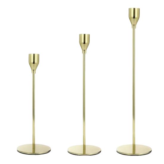 3/6Pcs/Set Vintage Tall Metal Candlestick Pillar Taper Candle Holder Home Living Room Christmas Wedding Party Candle Stand Dining Table Centerpiece