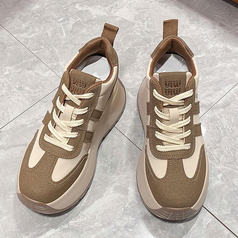 

Versatile thick-soled heightening small casual sports shoes ins tide spring 2025 new popular dad shoes women 40