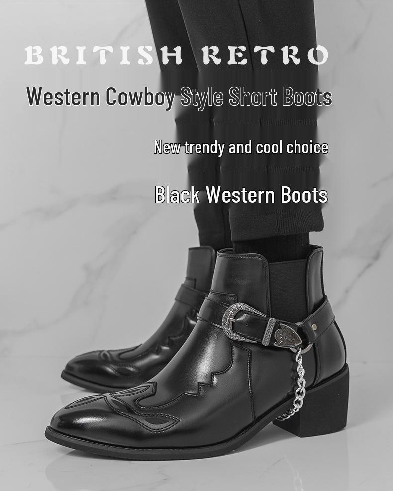Men's Retro Leather Martin Boots - Chelsea Style with Zipper Ankle