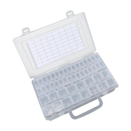 Bead Storage Box Large Capacity Multiple Compartments Transparent Design Rhinestones Painting Storage Container