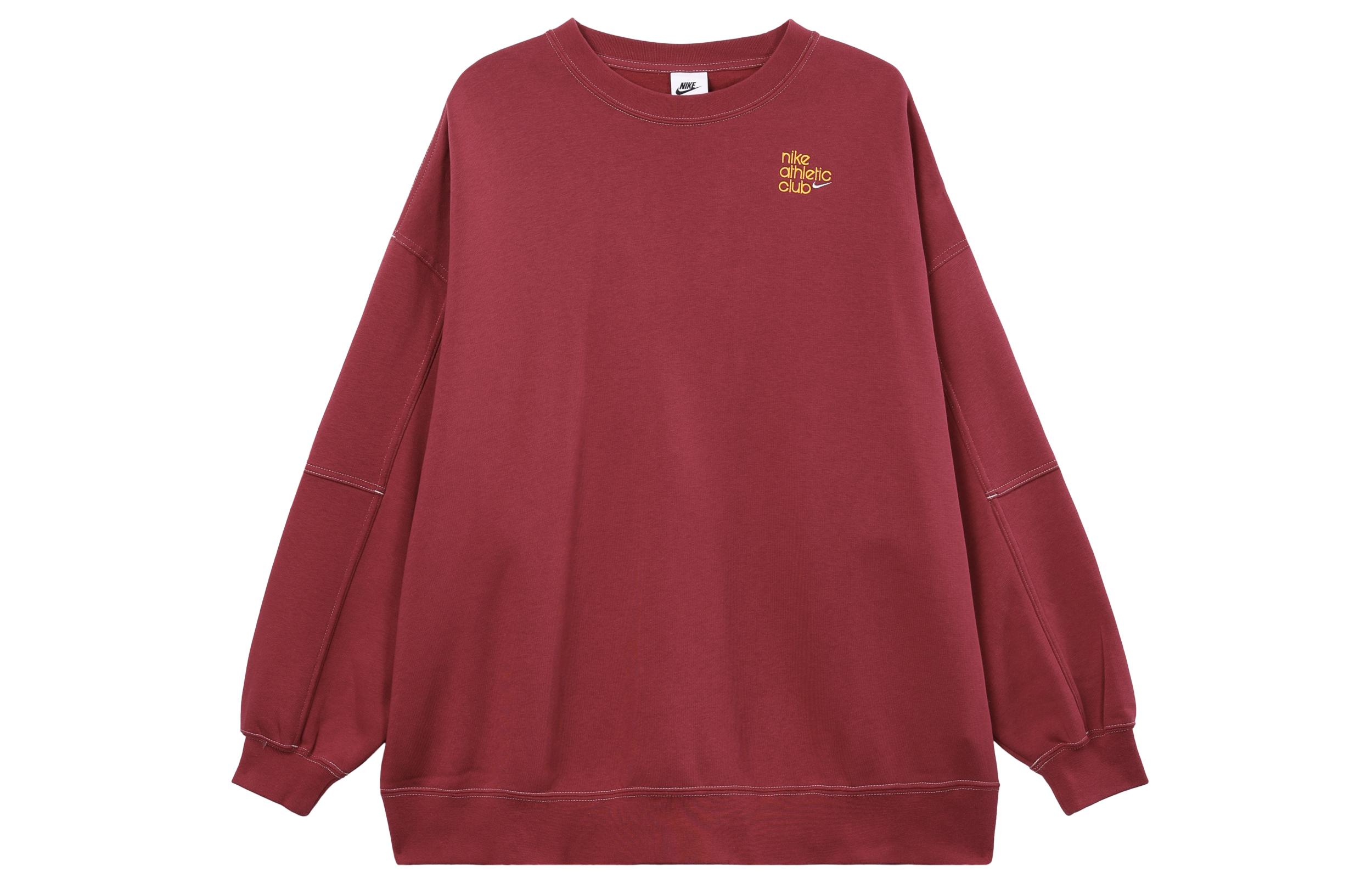 Nike Sweatshirt Women s Rush Brown Red DQ9146-677 L