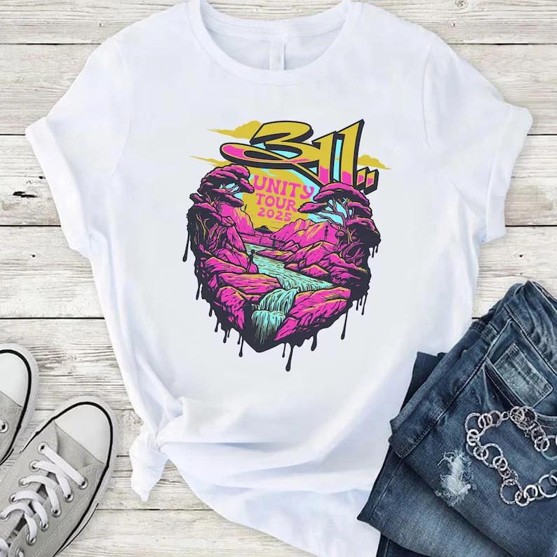 Rare 311 Band 2025 Unity Tour T Shirt Full Size S-5XL Unisex T-Shirt XXXXL