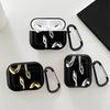 Black Gold Snake Case For Airpods 2 1 3 Pro3 Pro 4 Pro2 Earphone Cases Cover