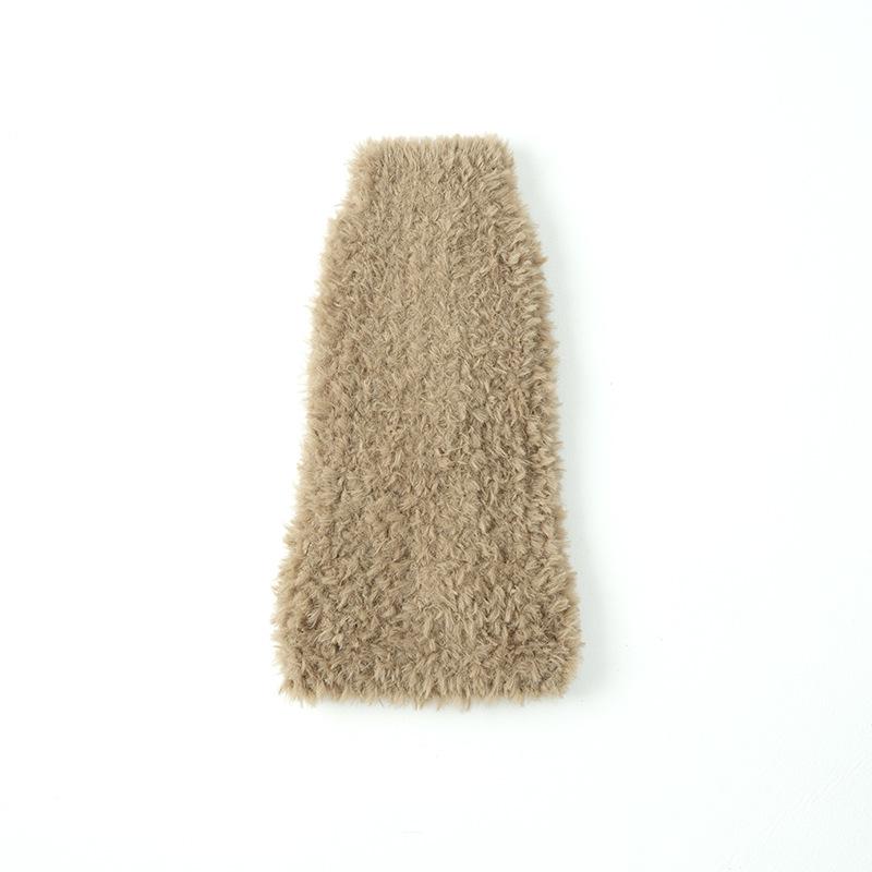 

Women s Plush Knit Leg Warmers: Thick, Velvet, Non-Shedding, Japanese Style, Cozy Winter Socks. One Size 37cm хакі