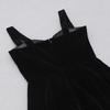 Retro Velvet Spaghetti Strap A-line Party Dress for Women