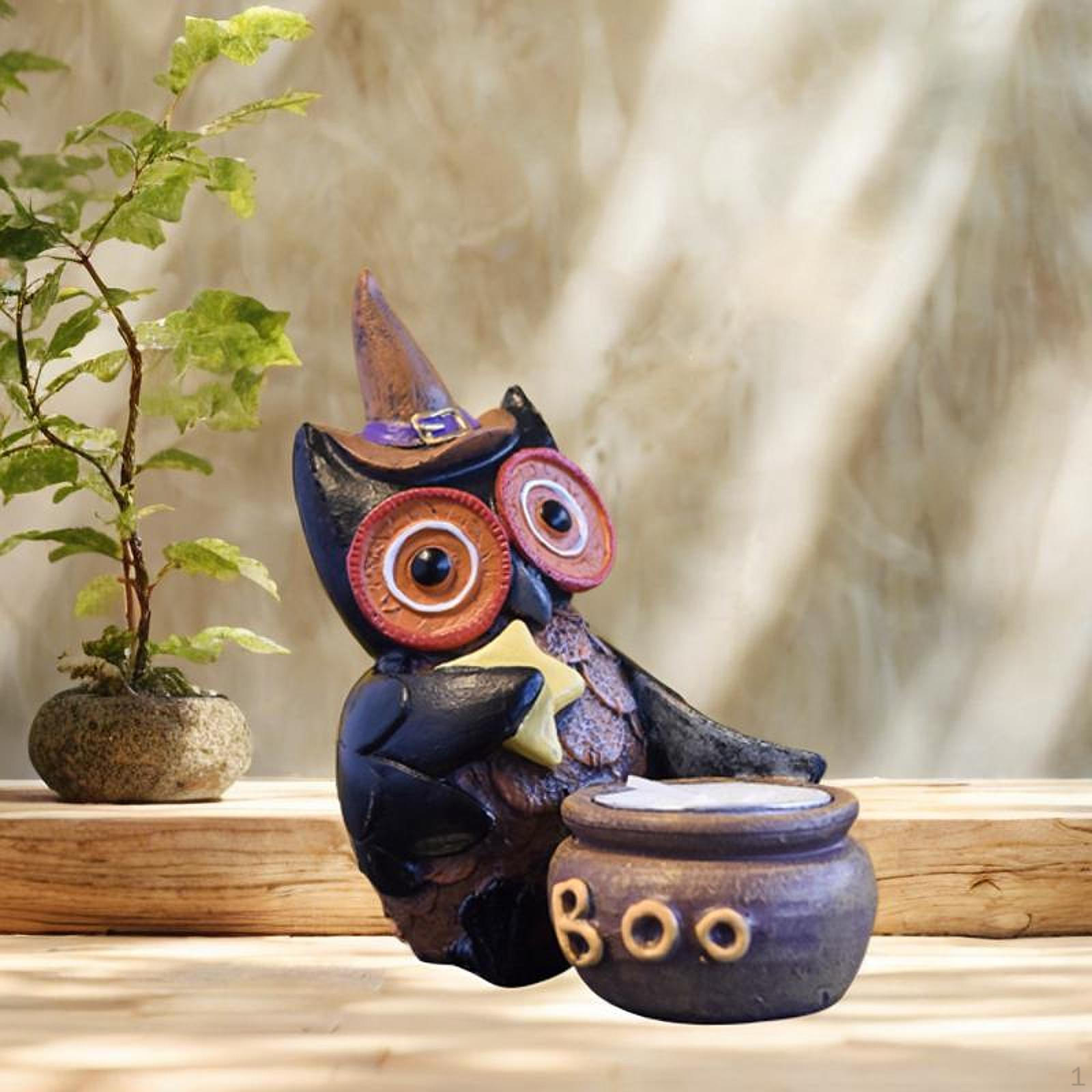 

Подсвечник Статуя Совы Скульптура, украшение стола Сова Смола Свеча Чай Свет