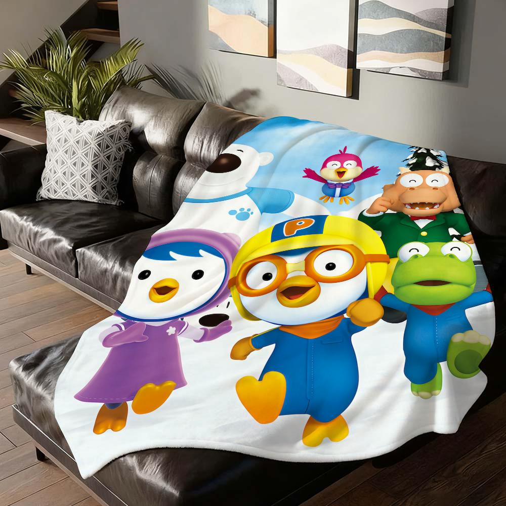 Cartoon P Pororo the L Little P Penguin Blanket Soft and Skin Friendly For Couch Bed Napping Bedspread All Seasons Comforter