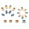 Wave Sunrise Wear Short European And American Ins Style Nails Removable 24 Pieces Fake Nails Manicure