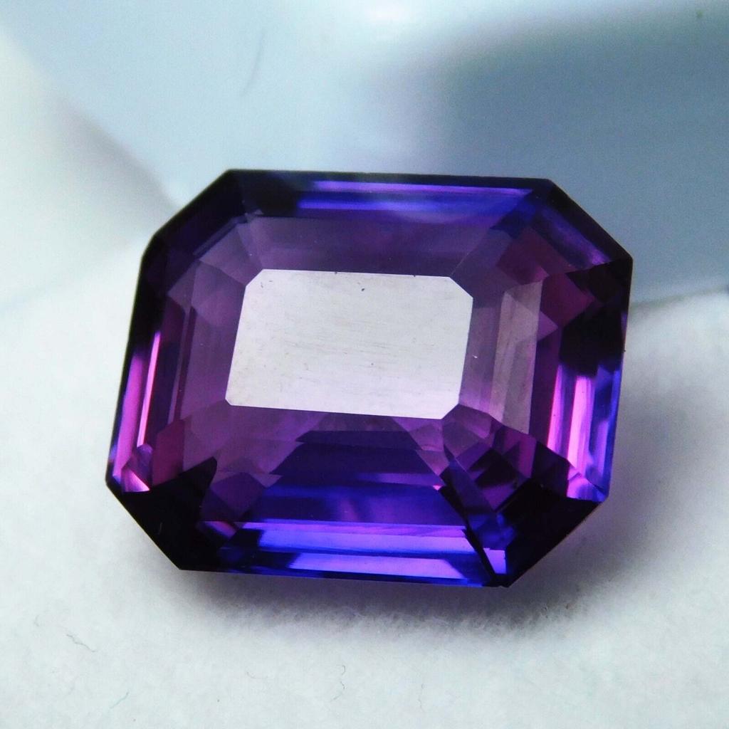 Natural Purple Tanzanite Loose Gemstone 7.25 Ct Emerald Shape for Jewelry Making and Gem Collections
