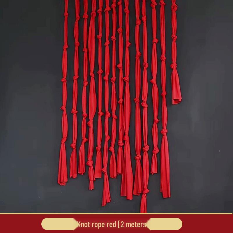 Festive Wine Red Velvet Pendant for New Year & Spring Festival Decorations