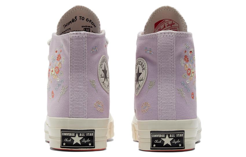 Chuck 70 Wmns Converse High 'Embroidered Floral Print - Pale Amethyst' Women's A01584C