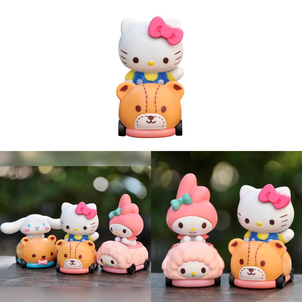 Hello Kitty Pvc Car Toy Figure Blind Box For Kids Room Decor Special Characters Included