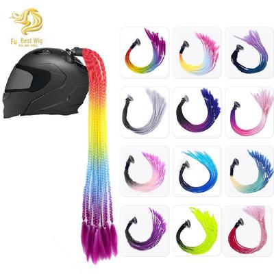 "Dreadlocks con Ventosa Desmontable para Cascos de Motocicleta - Peluca de Cola de Caballo de Moda"