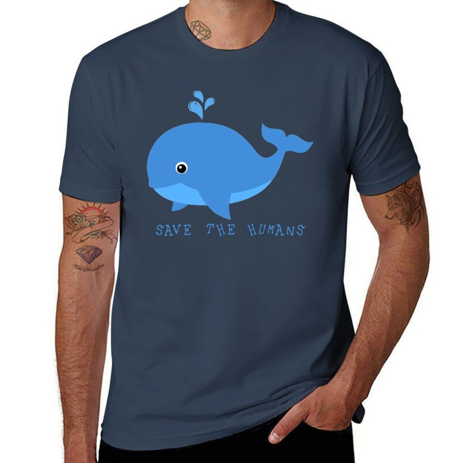 Save the HuUnisexs Whale TShirt Soft Durable Cotton TShirt S
