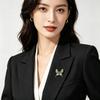 Green Butterfly Brooch, High-End Women's Exquisite Green Butterfly Cute Style Brooch, Suit Cardigan Pin Fashion Versatile Decoration