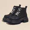Women's Ankle Boots and Short Boots Thick-soled Casual Yellow Women Boots Plus Size Lace-up  Motorcycle Boots Female