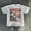Harajuku American Newspaper Graphic T Shirts Y2k Tops Oversized T Shirt Couple Pro Choice Gothic Streetwear Vintage Unisex Clothing