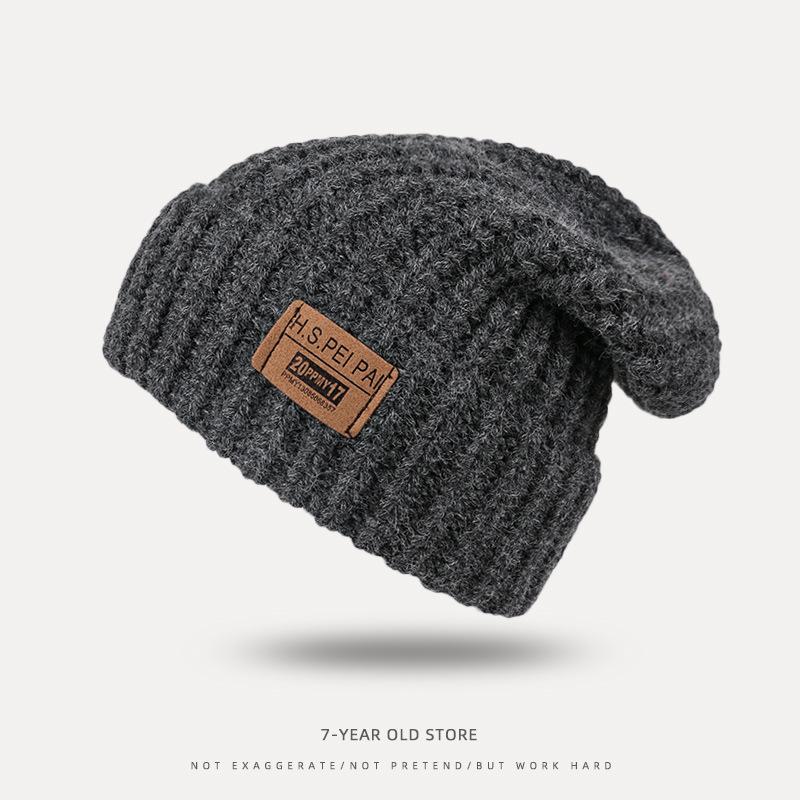 Korean Loose Big Head Circumference Pile of Hats Versatile Wool Hats for Women In Autumn and Winter Warm Ear Protection Knitted Hats Cold Hat Trend