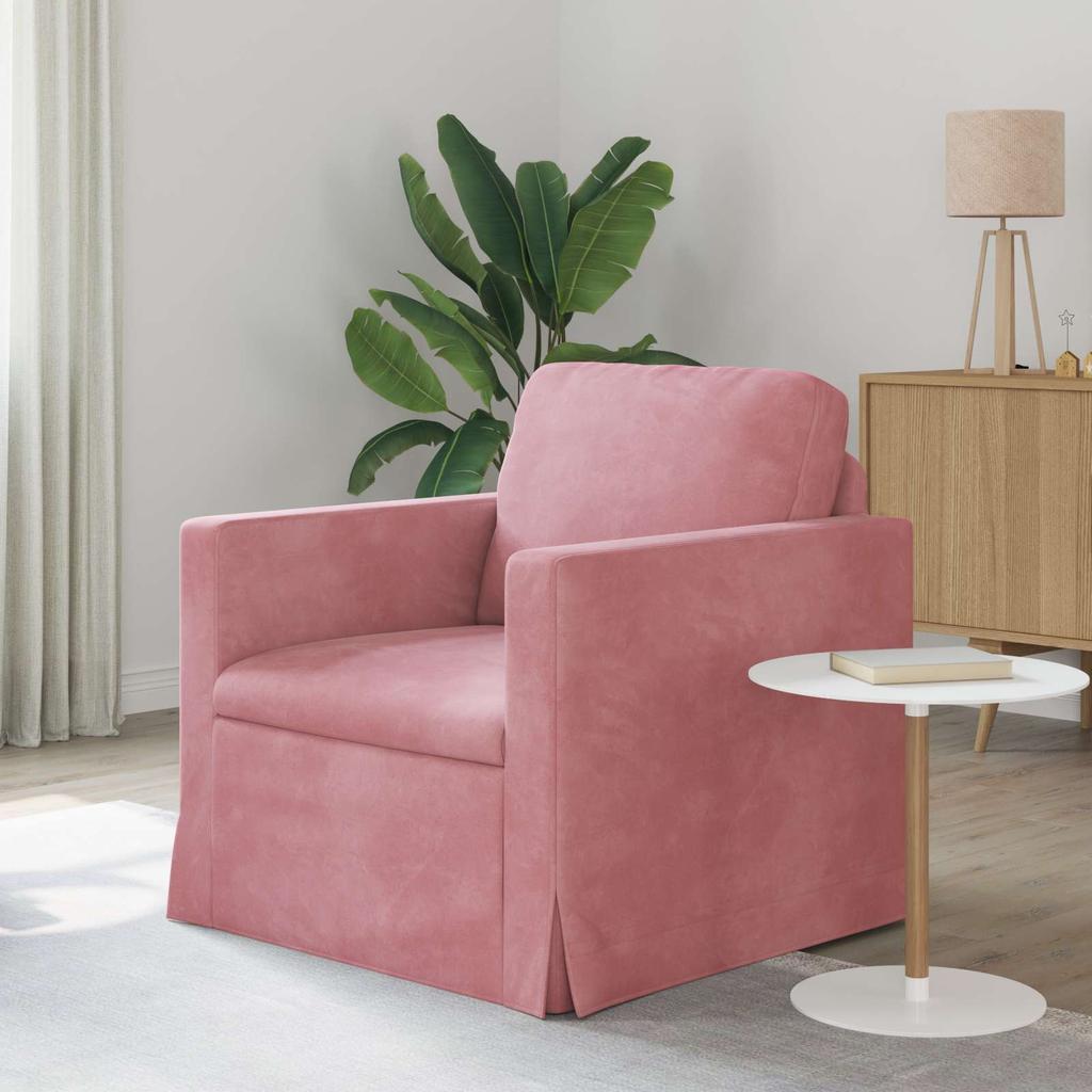 Pink Sofa 78 x 78 x 80 cm Velvet
