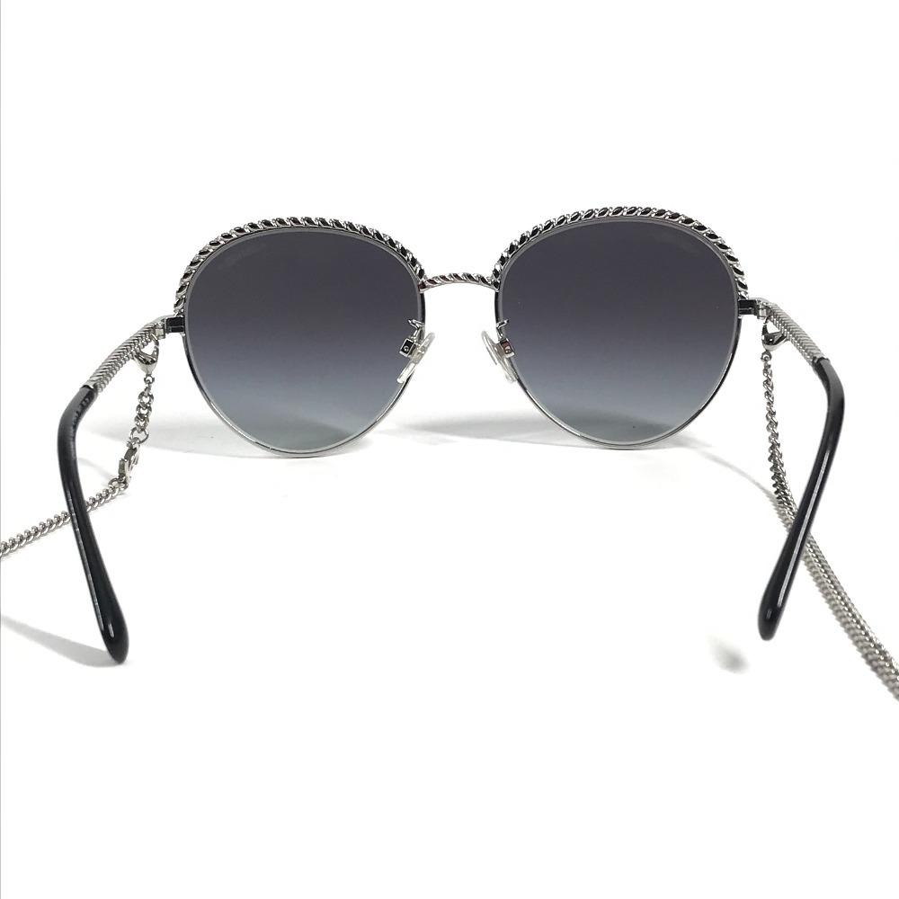 CHANEL 4242 Logo CC Mark Chain eyewear glasses sunglasses Black/Silver