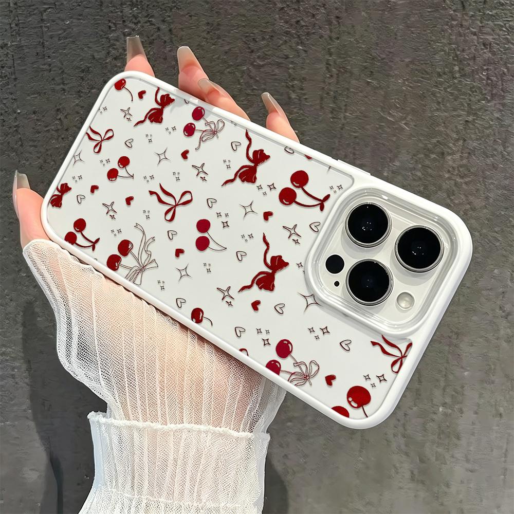 Kirschmuster Hartschalen-Hülle für iPhone 15 Pro Max 17 16 15 14 13 12 11 Air Schutz Stoßfest Schlanke Hülle Fundas