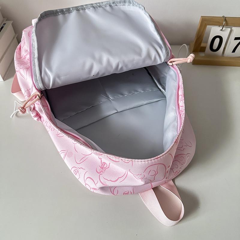 New niche lightweight backpack simple printing cute middle school student schoolbag leisure travel large capacity backpack