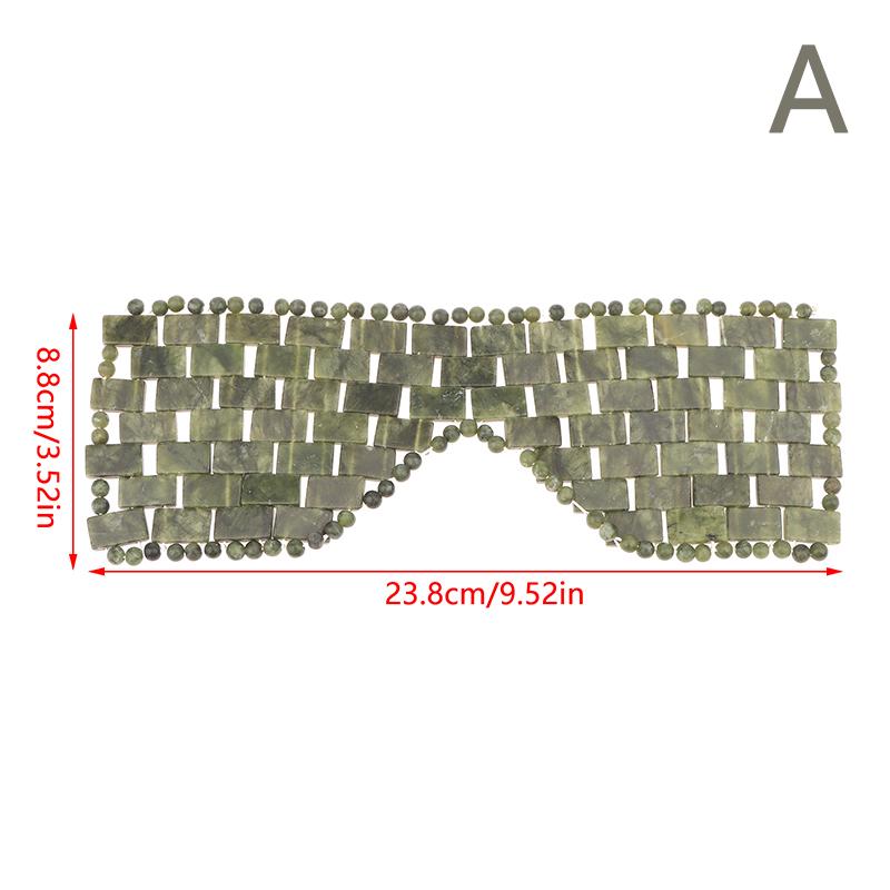 

Натуральная нефритовая маска для лица и глаз, массажный инструмент для терапии горячими/холодными камнями, домашний салон красоты, спа-салон, уход за кожей, косметический массажер as the picture