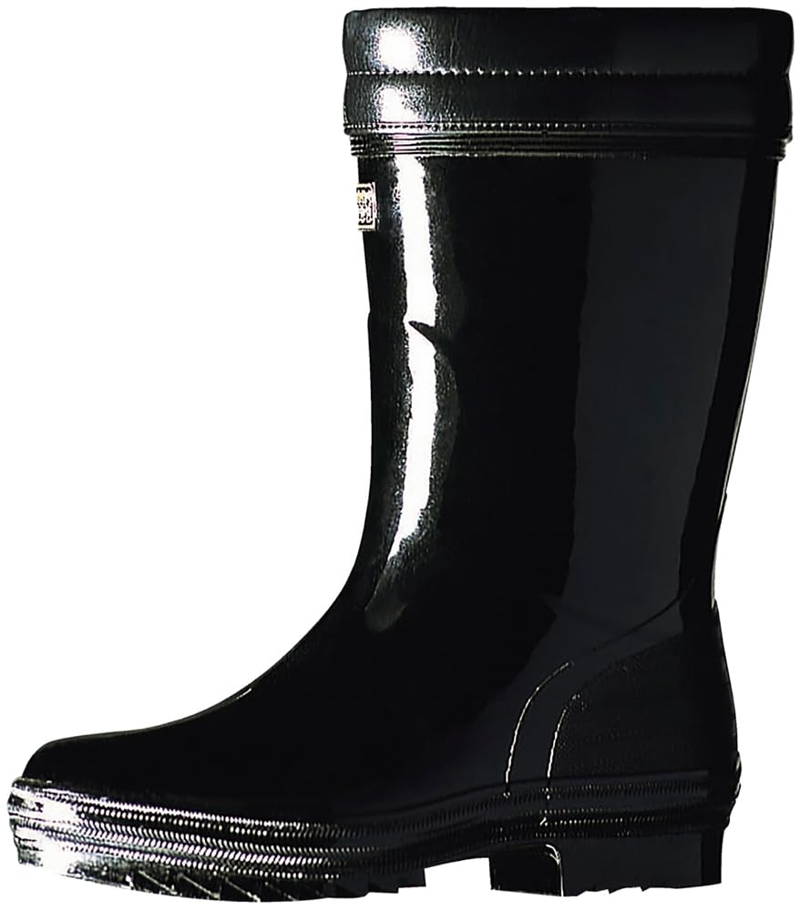 Mitsuuma Cold Weather Long Rain Work Classic Rain Work Snow Size Men's Boots, Non-Slip Boots, Men's Boots, Boots, Boots, Black, 25.5cm