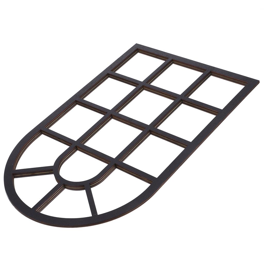 Extra Large Window Shaped Wall Decal Self Adhesive Wooden Frame Decor for Living Room Bedroom Indoor Space Rustic Farmhouse Vibe