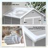 6 X 5ft Garden Shed, Plastic Shed with Floor, Window, Lockable Doors and Vents, Wood Effect Resin Tool Shed for Outdoor Patio, Light Grey